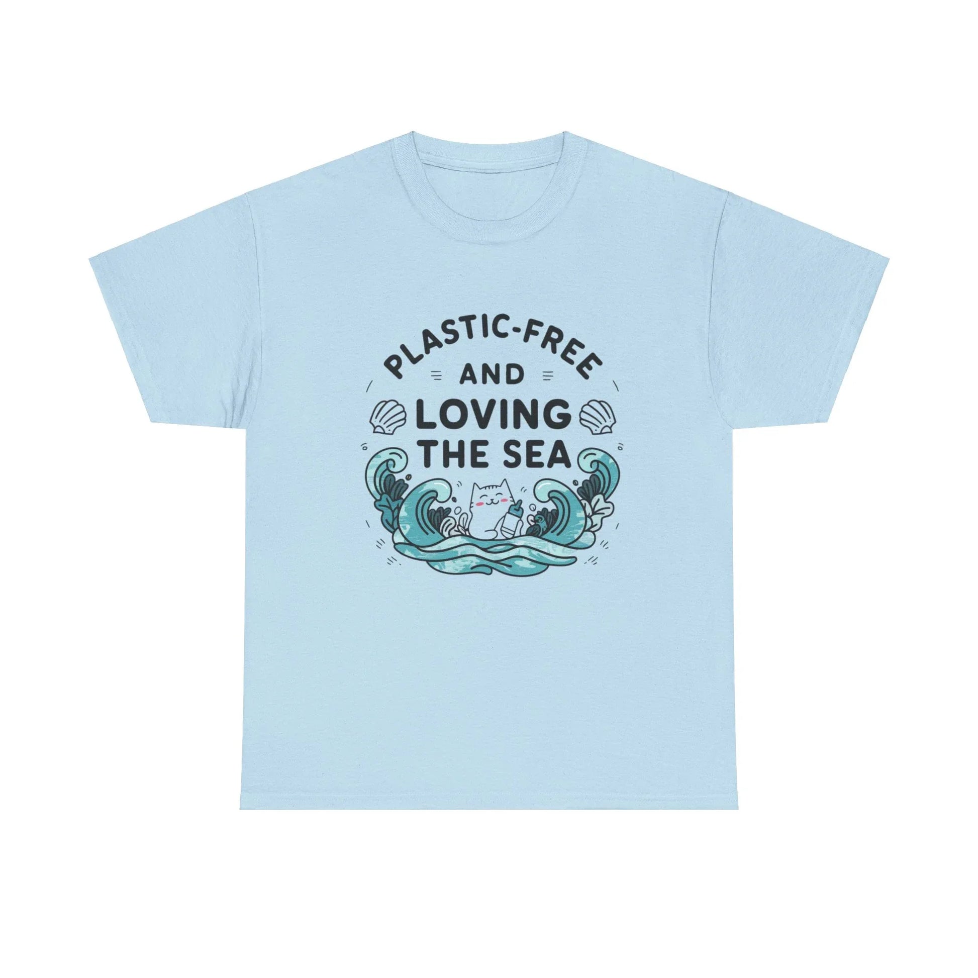 Plastic Free & Loving Sea Environmental Cotton T-Shirt - Billien