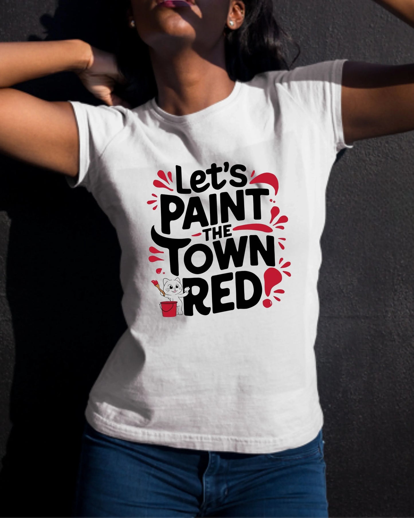 Let Paint The Town Red Cotton Tshirt - Billien