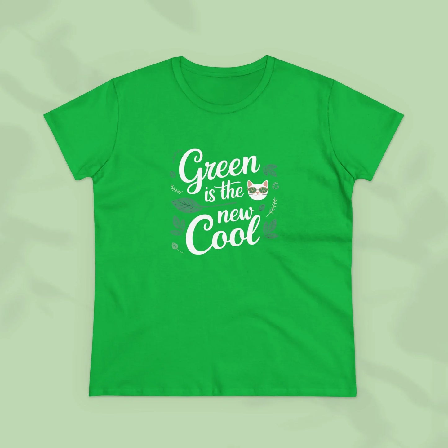 Green Is The New Cool Cotton Women Tshirt - Billien