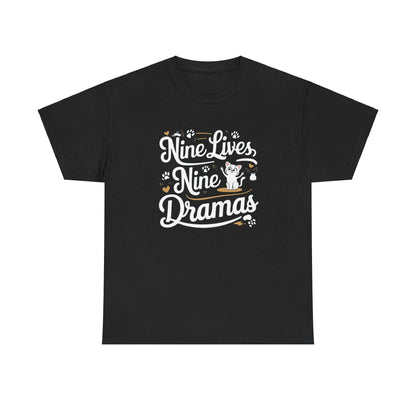 Nine Lives Nine Drama Idiom Cotton T-Shirt - Billien