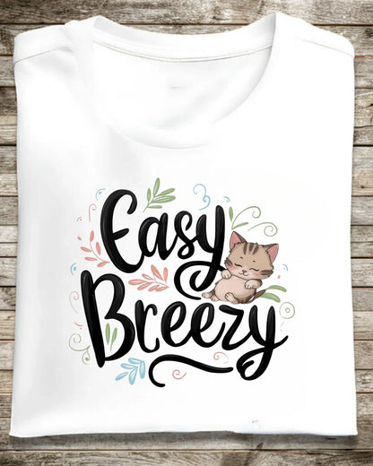 Easy Breezy Idiom Cotton Tshirt - Billien