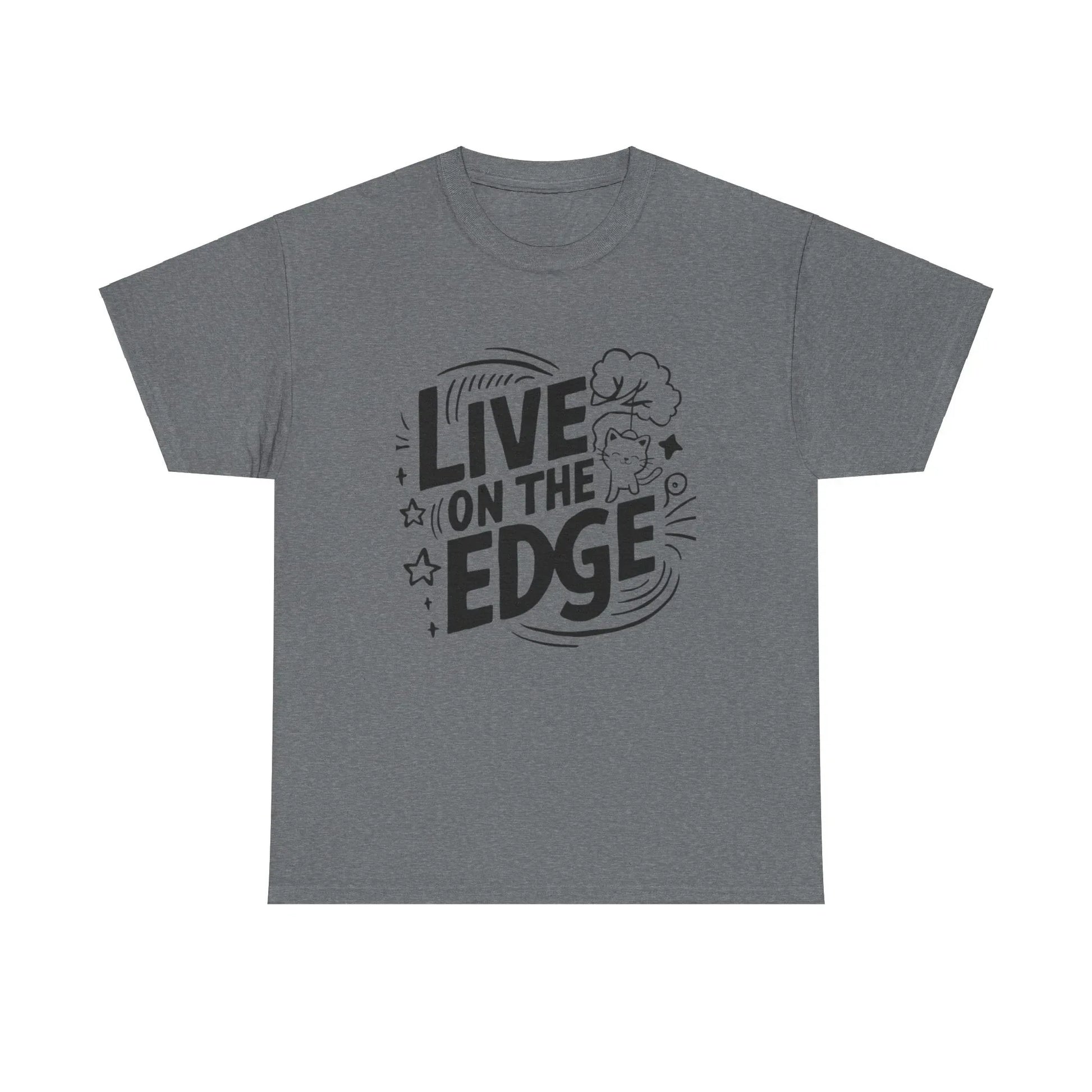 Live On The Edge Idiom Cotton T-Shirt - Billien