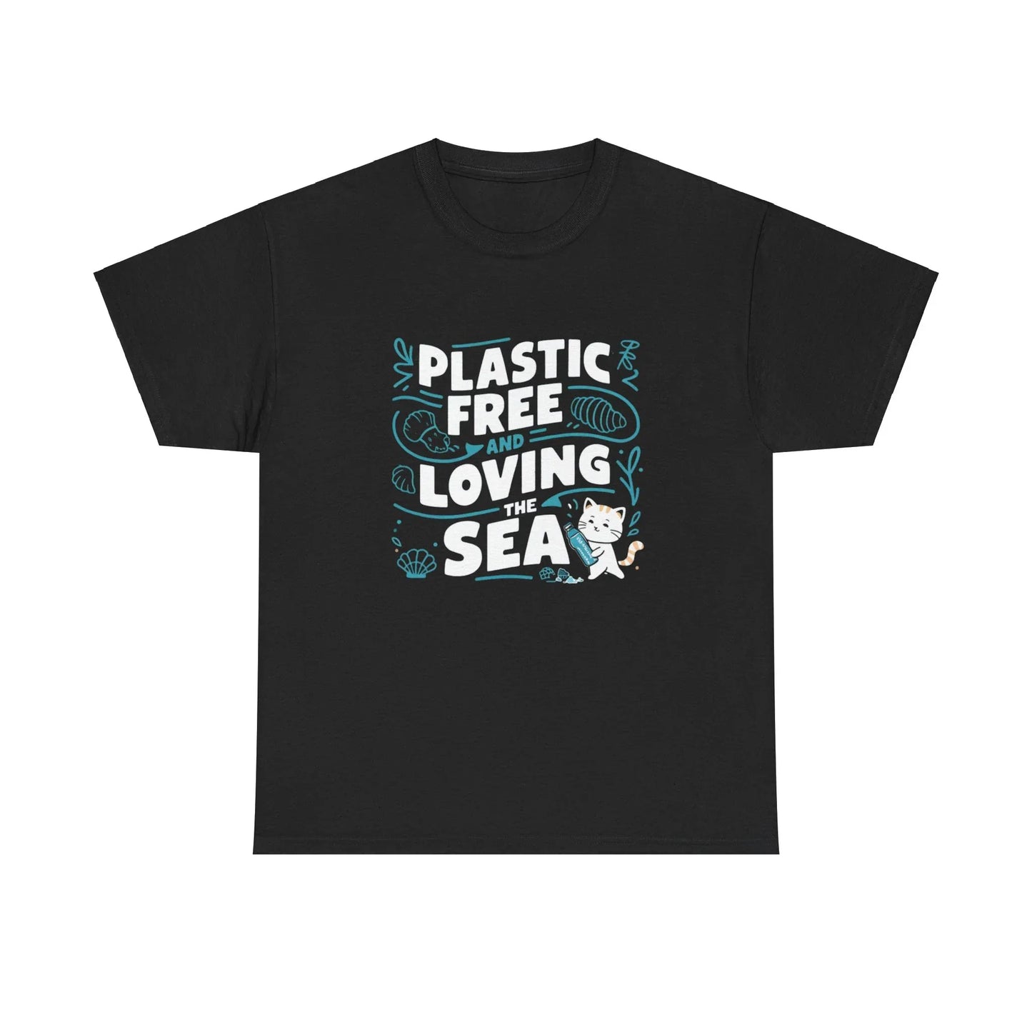 Plastic Free & Loving Sea Environmental Cotton T-Shirt - Billien