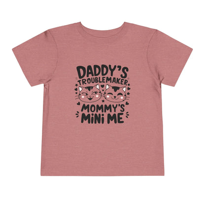 Daddy Little Troublemaker Toddler Cotton T-Shirts - Billien