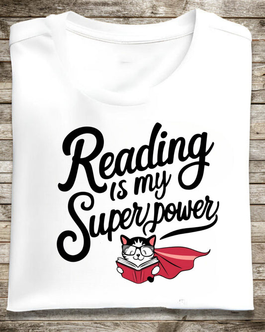 Reading Is My Superpower Cotton Tee