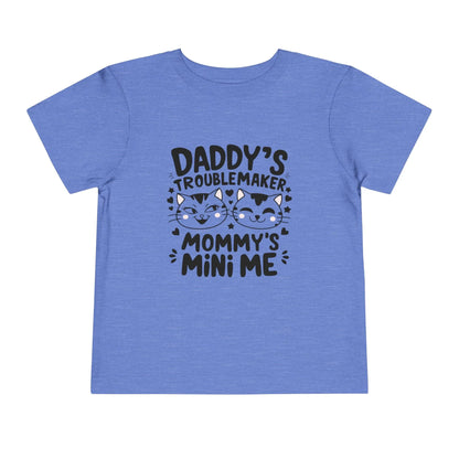 Daddy Little Troublemaker Toddler Cotton T-Shirts - Billien
