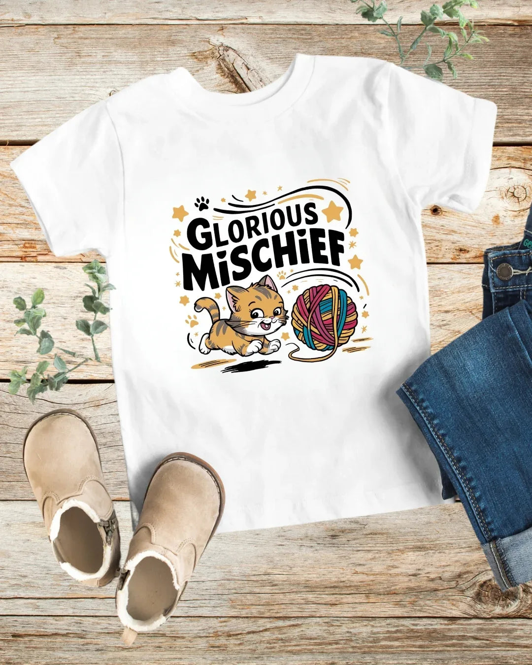 Glorious Mischief Kids Cotton T-Shirt - Billien