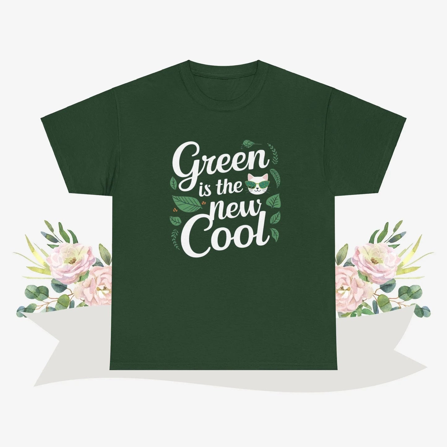 Green Is The New Cool Cotton Tshirts - Billien