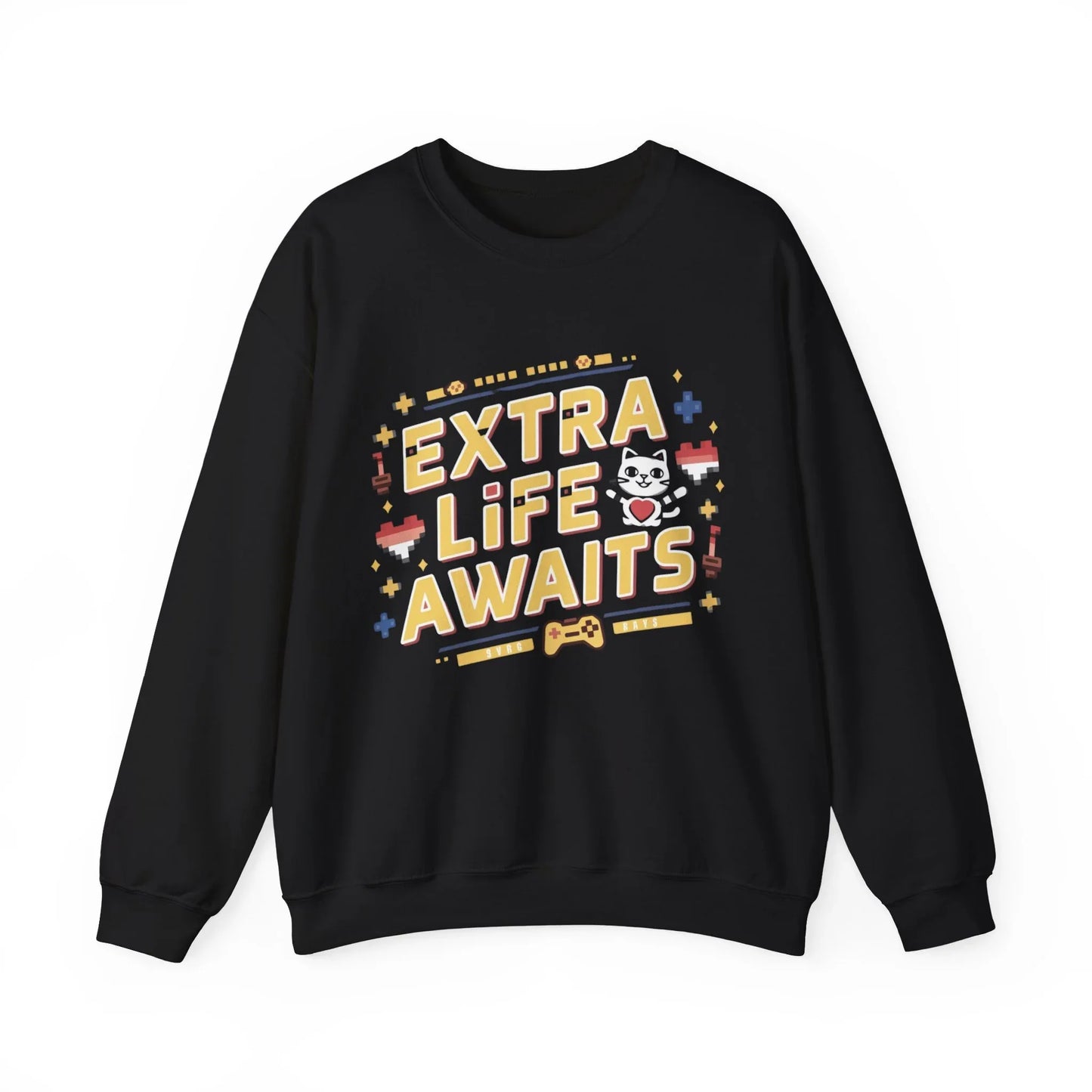 Extra Life Await Vintage Retro Video Game Ultra Cotton Crewneck Sweatshirt - Billien