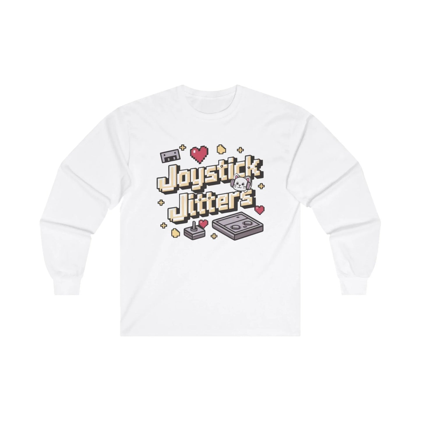 Joystick Jitters Vintage Retro Video Games Cotton Long Sleeve Tshirt - Billien
