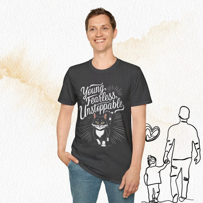 Young Fearless Unstoppable Crew Neck Cotton Men Tshirt - Billien