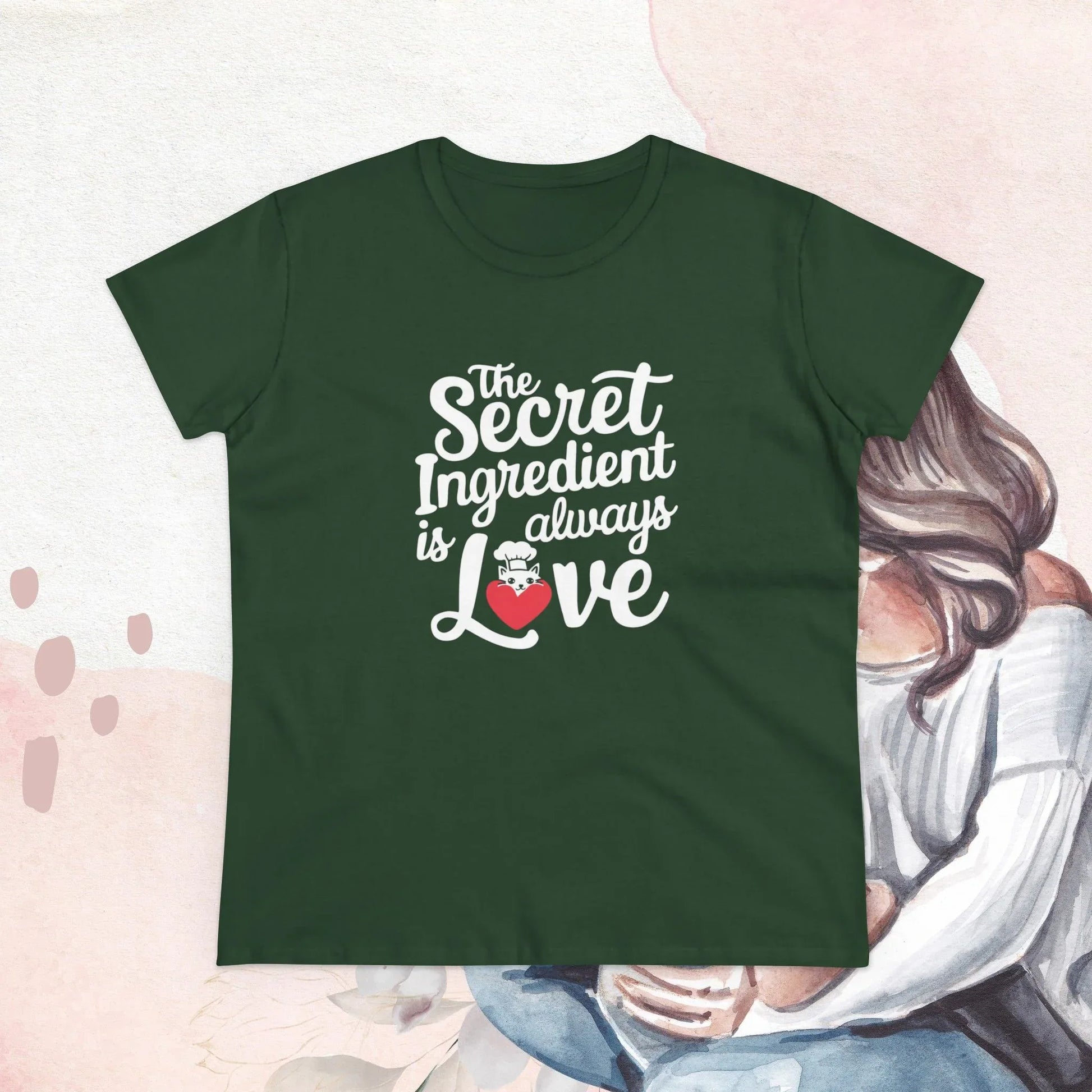 Secret Ingredient Is Love Women Cotton Tshirt - Billien