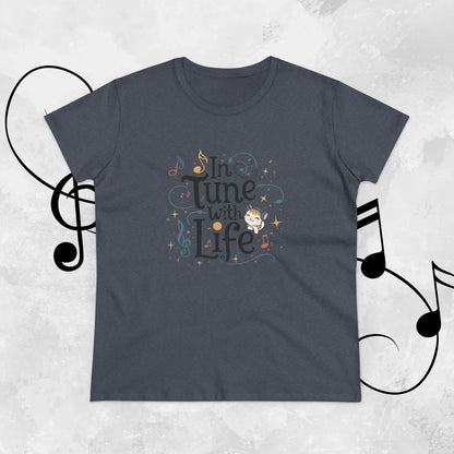 In Tune With Life Women Cotton Tshirt - Billien