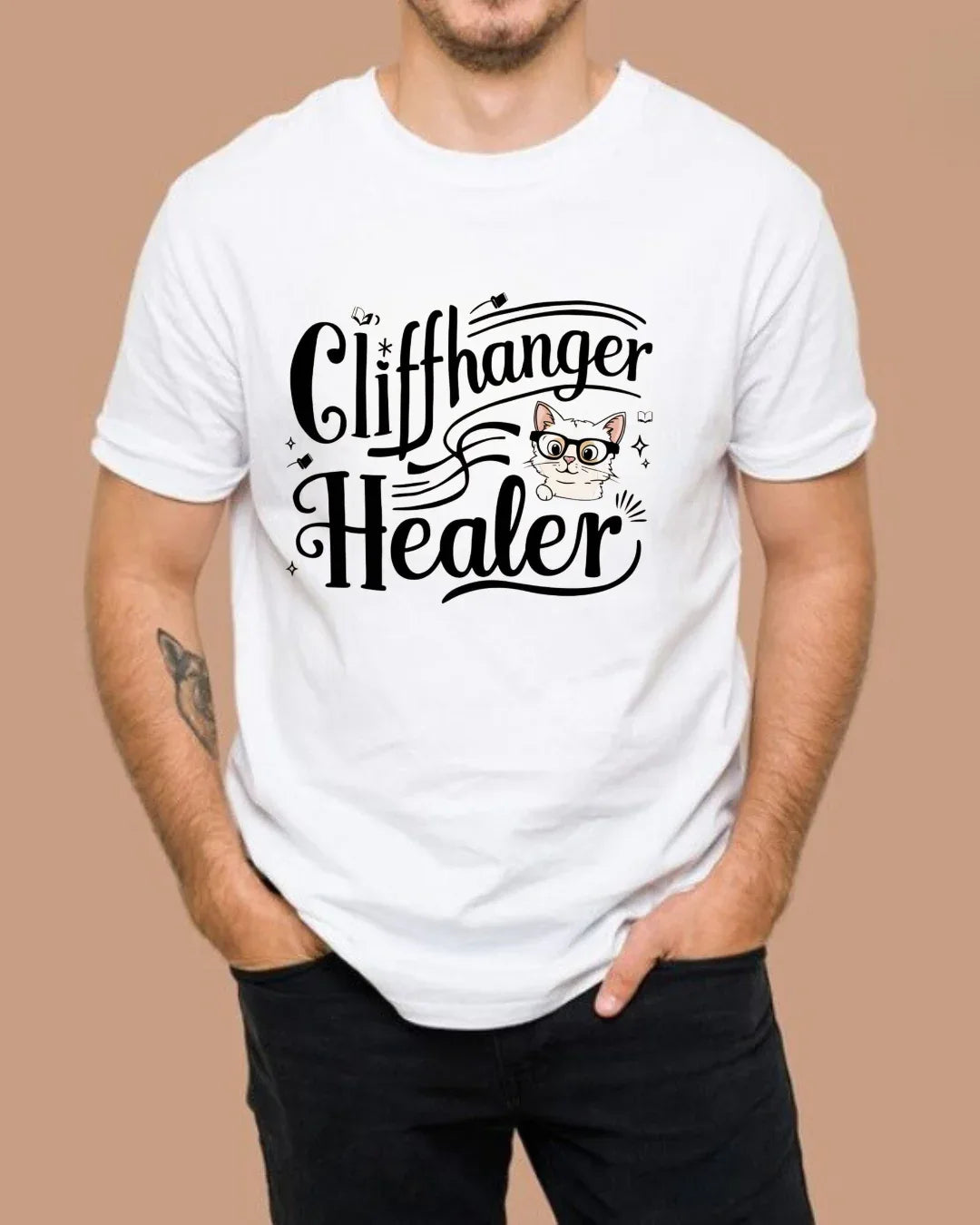 Book Lovers T-Shirt Cliffhanger Healer Cotton Tshirt - Billien