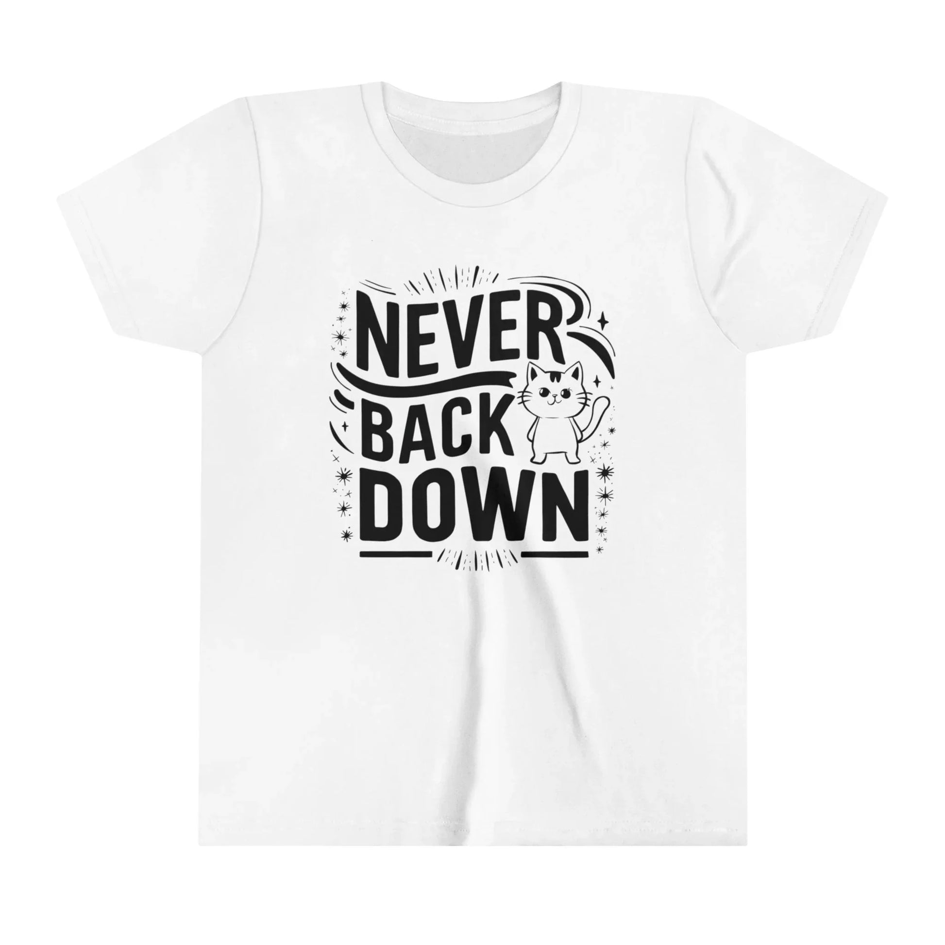 Never Back Down Youth Heavy Cotton T-Shirt - Billien