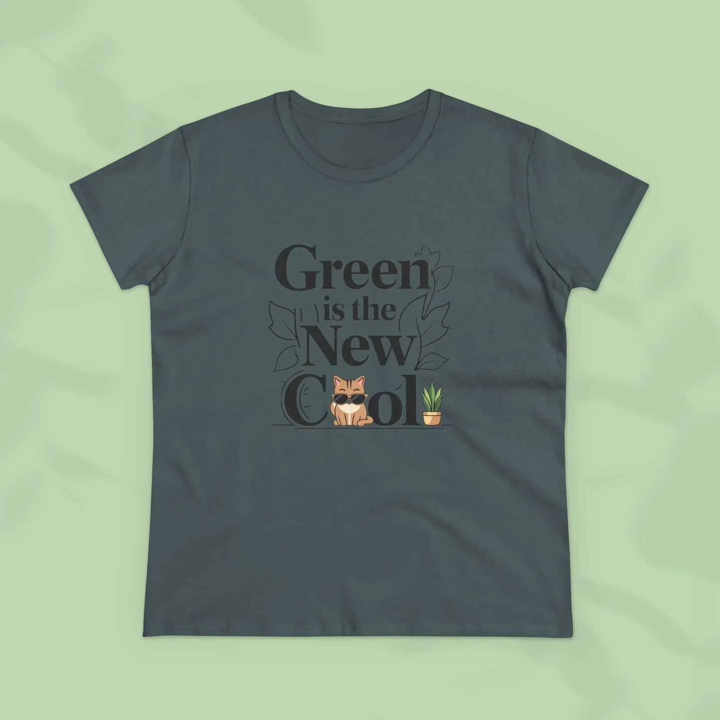Green Is The New Cool Women Cotton Tshirt - Billien