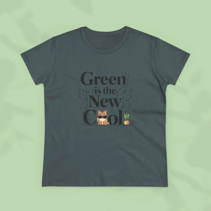 Green Is The New Cool Women Cotton Tshirt - Billien