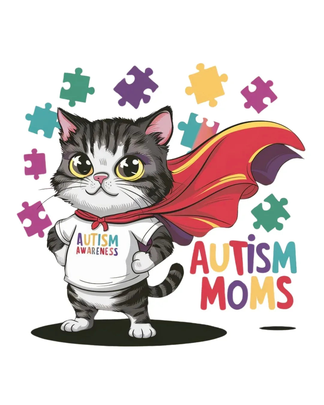 Autism Moms Dad Parents Autistic Awareness Cotton T-Shirt - Billien