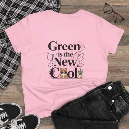 Green Is The New Cool Women Cotton Tshirt - Billien