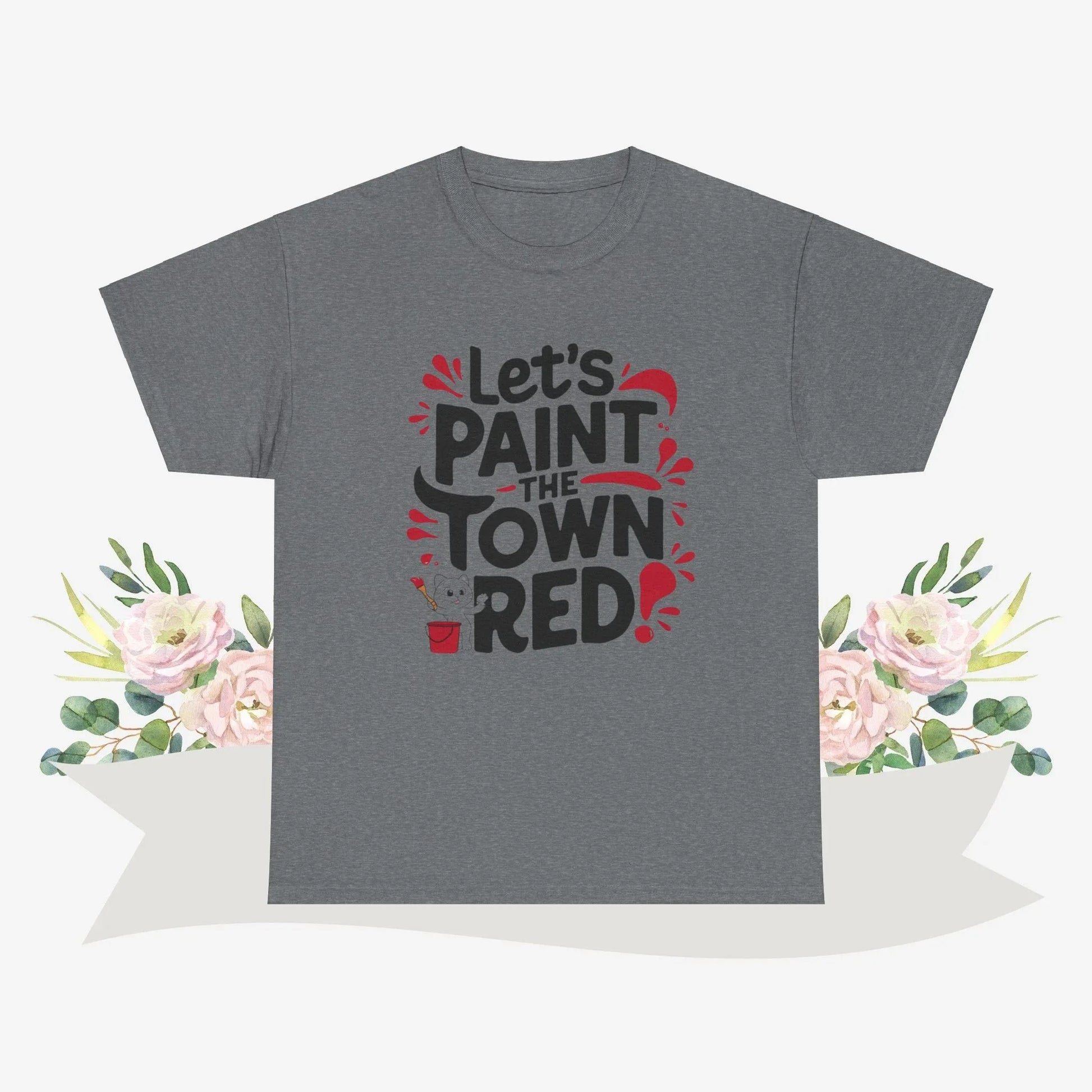 Let Paint The Town Red Cotton Tshirt - Billien