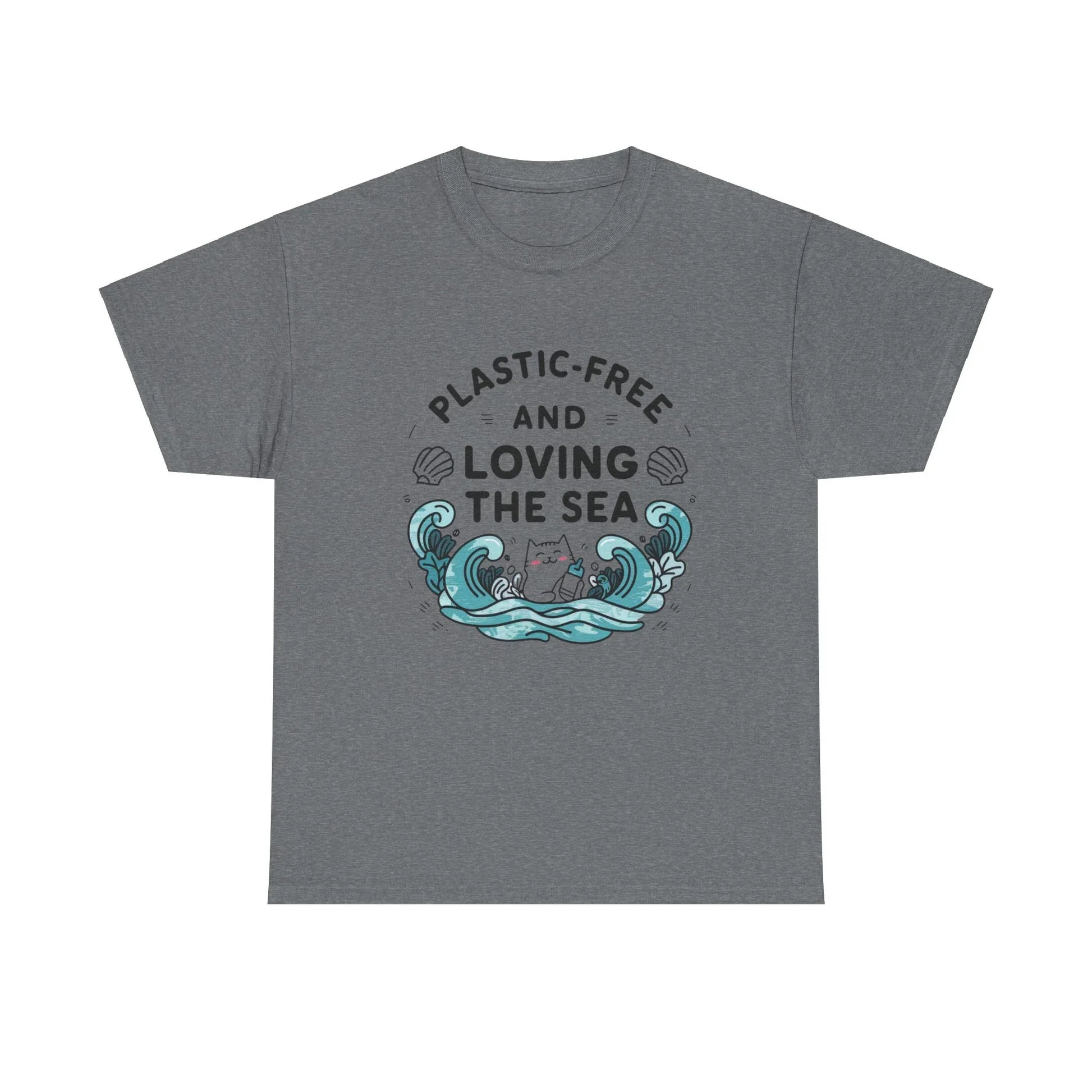 Plastic Free & Loving Sea Environmental Cotton T-Shirt - Billien