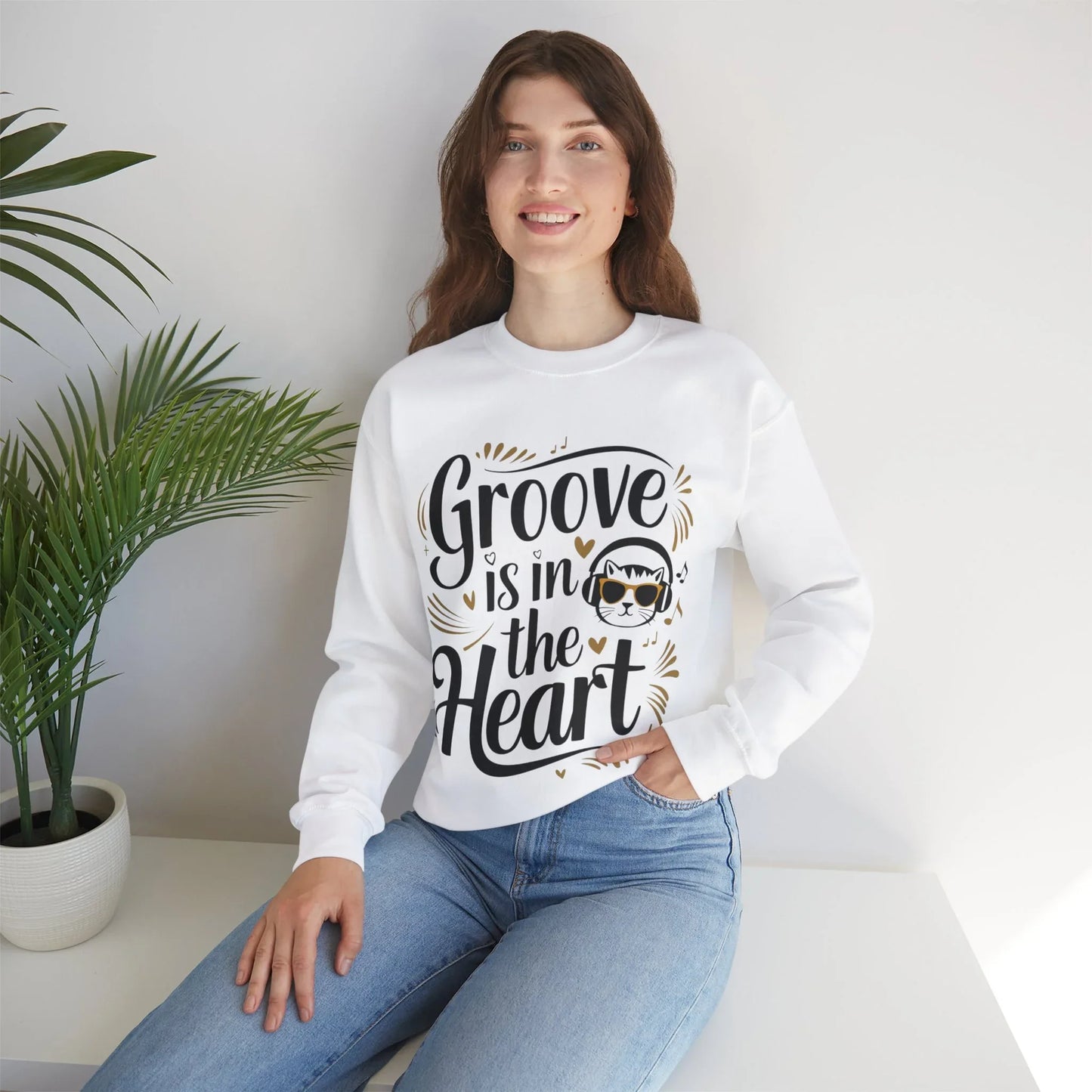 Groove In The Heart Ultra Cotton Crewneck Sweatshirt - Billien