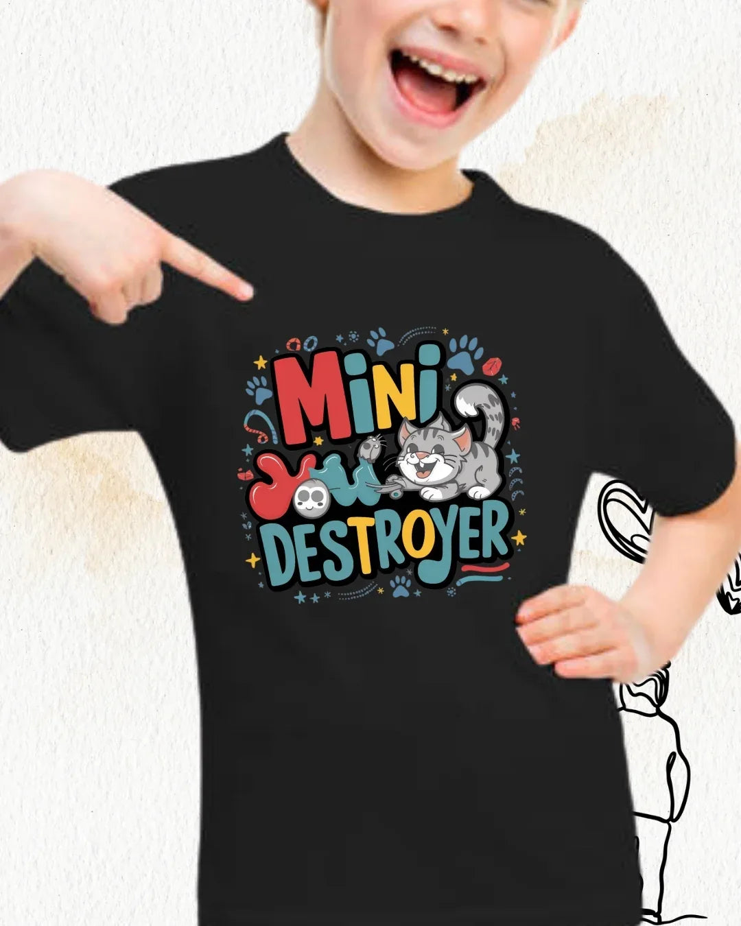 Mini Destroyer Kids Cotton T-Shirt - Billien