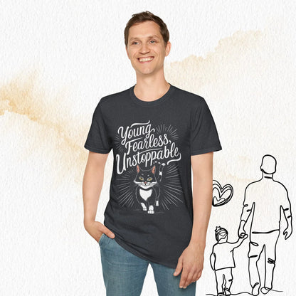 Young Fearless Unstoppable Crew Neck Cotton Men Tshirt - Billien