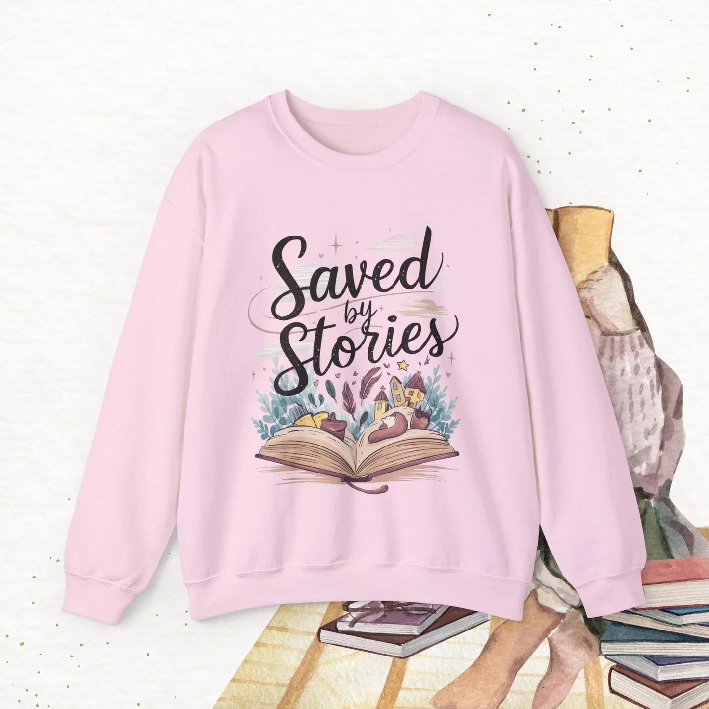 Saved By Stories Ultra Cotton Crewneck Sweatshirt - Billien