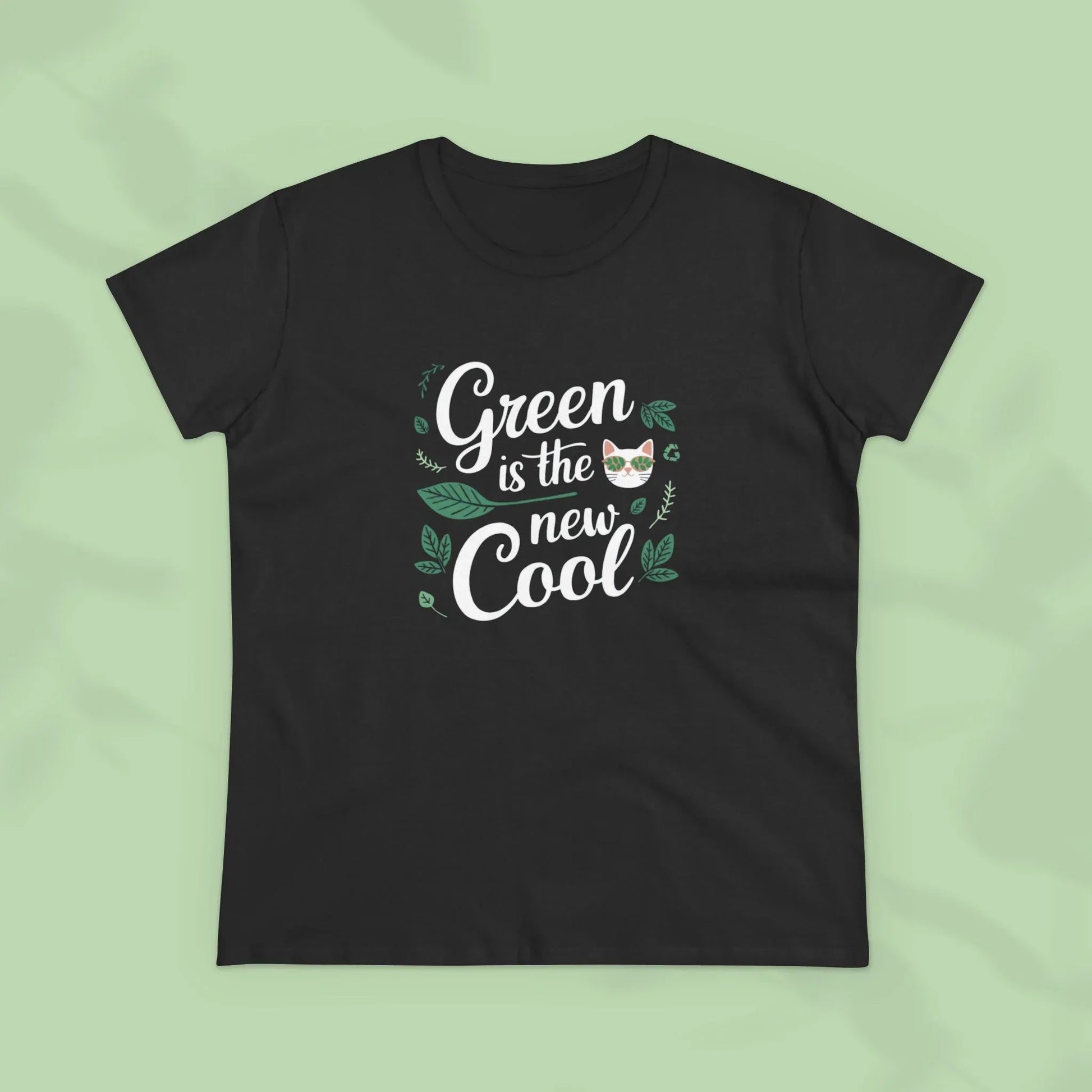 Green Is The New Cool Cotton Women Tshirt - Billien