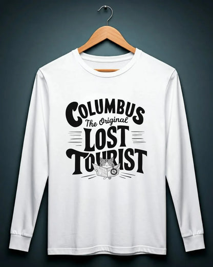 Columbus The Original Lost Tourist Cotton Long Sleeve Tshirt - Billien