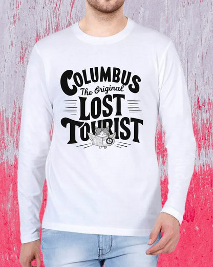 Columbus The Original Lost Tourist Cotton Long Sleeve Tshirt - Billien