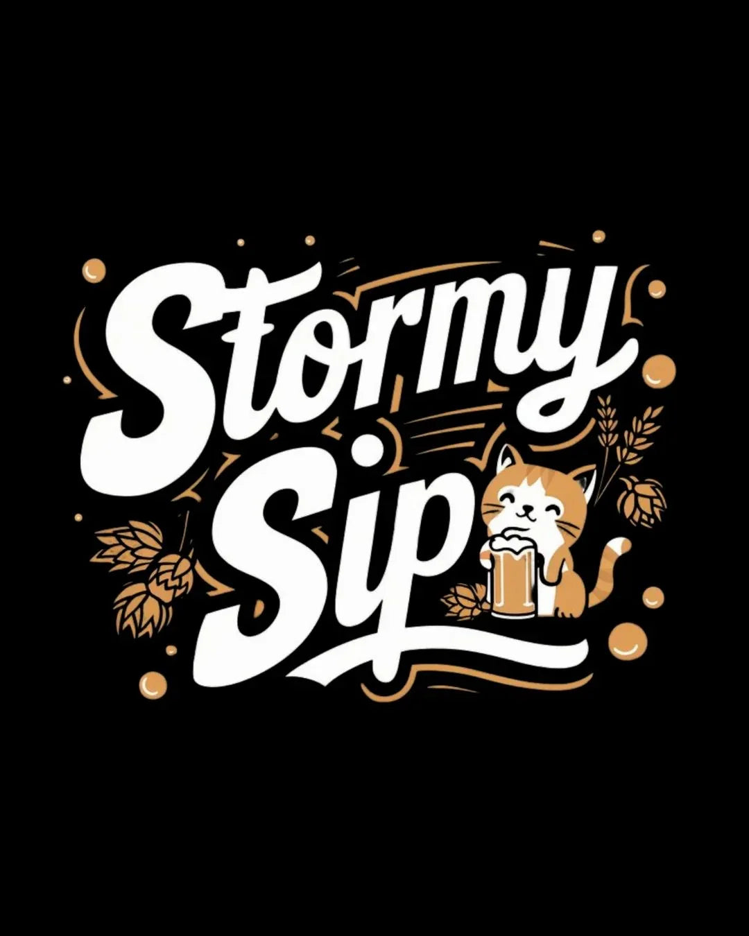 Stormy Sip Cotton Tshirt - Billien
