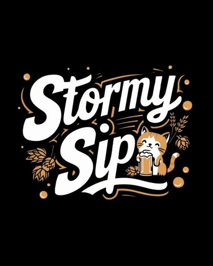 Stormy Sip Cotton Tshirt - Billien