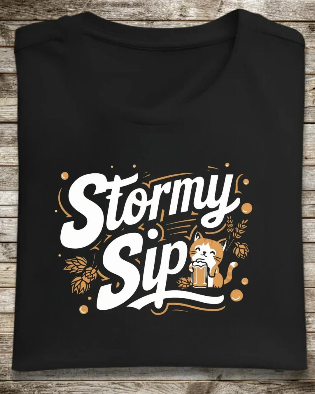 Stormy Sip Cotton Tshirt - Billien