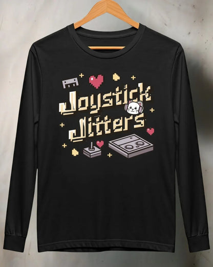 Joystick Jitters Vintage Retro Video Games Cotton Long Sleeve Tshirt - Billien