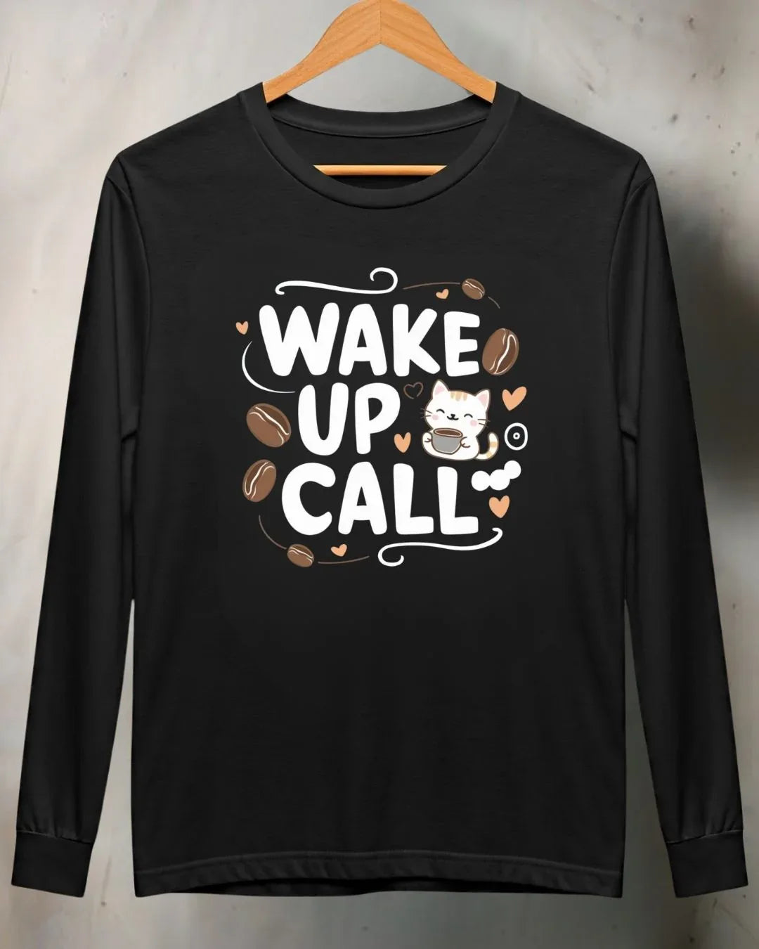 Wake Up Call Cotton Long Sleeve Tshirt - Billien