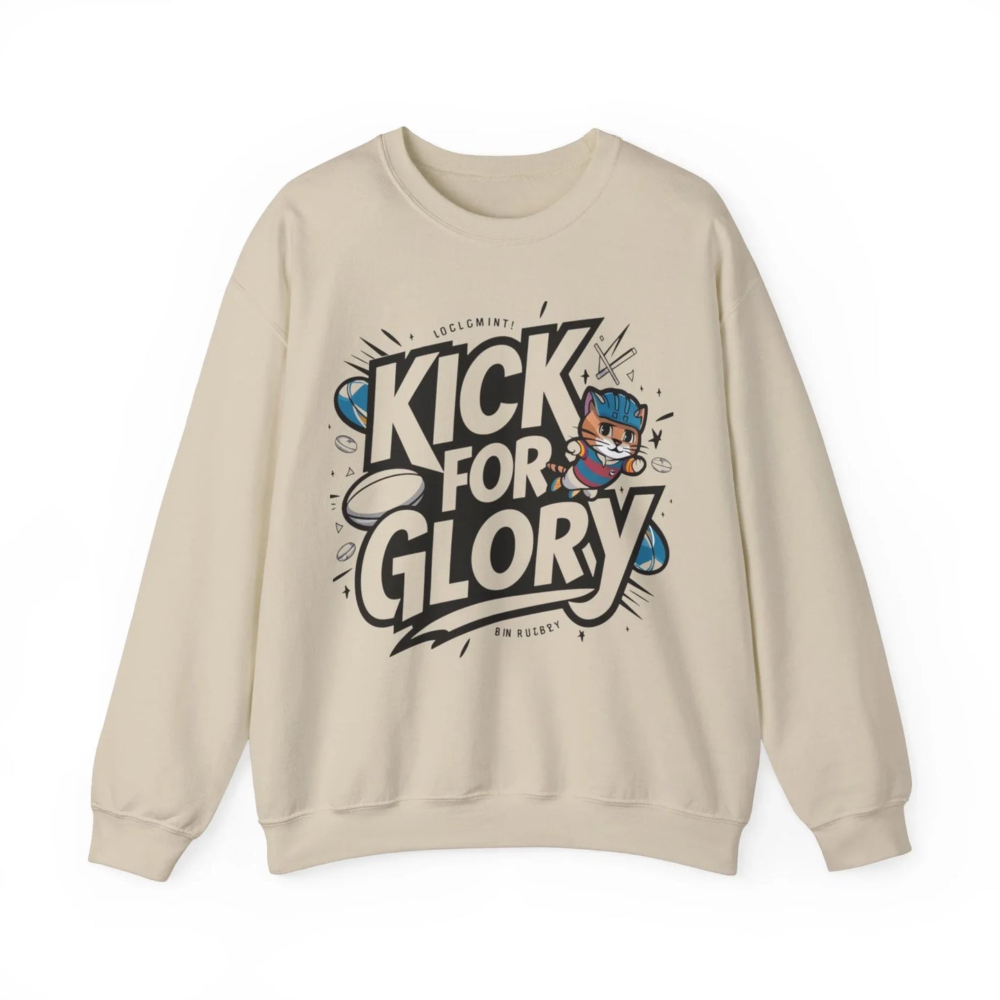 Kick For Glory Heavy Unisex Cotton Crewneck Sweatshirt - Billien