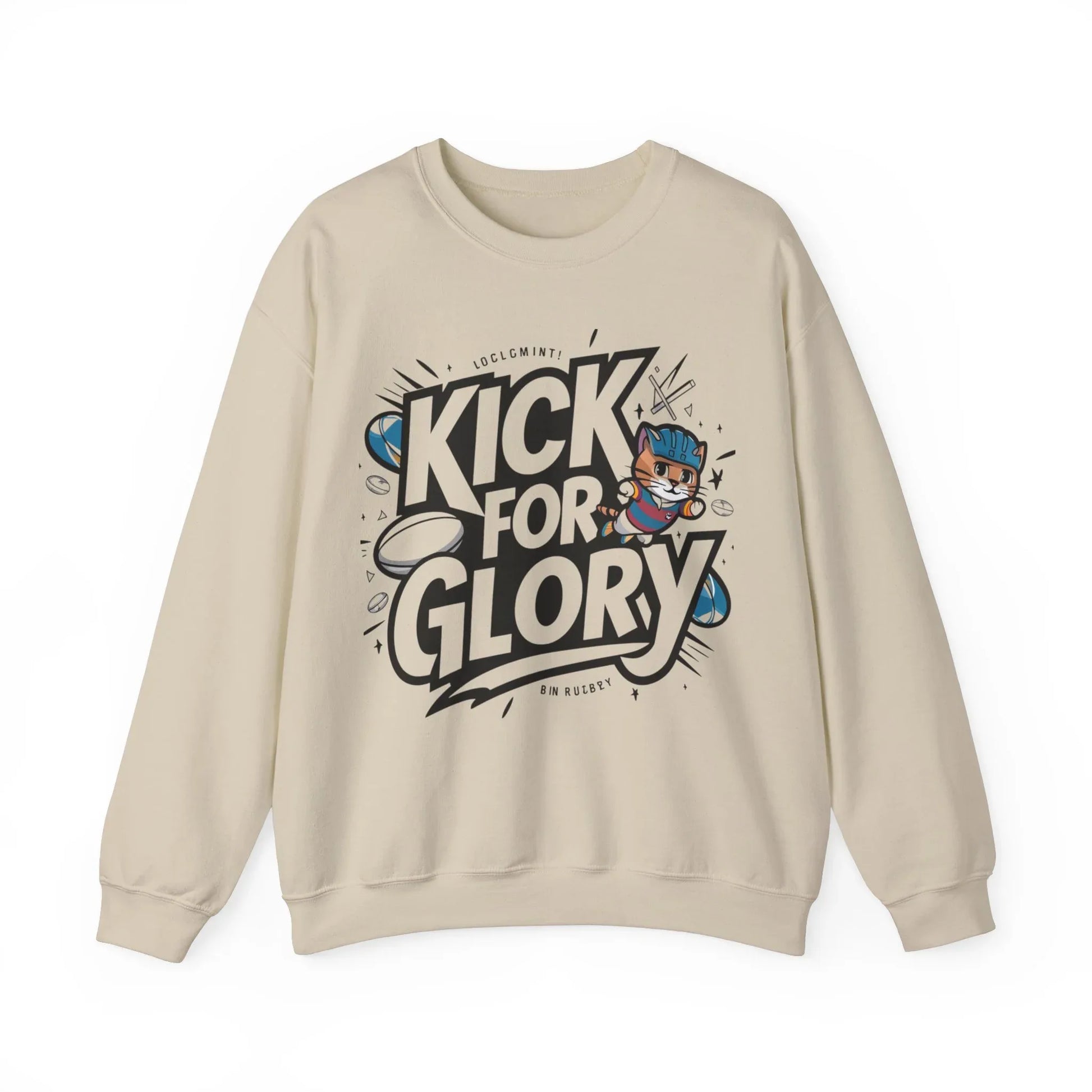 Kick For Glory Heavy Unisex Cotton Crewneck Sweatshirt - Billien