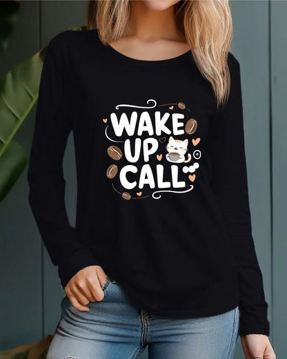 Wake Up Call Cotton Long Sleeve Tshirt - Billien