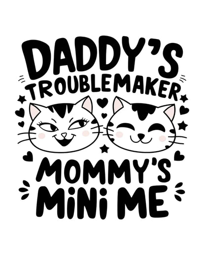 Daddy Little Troublemaker Toddler Cotton T-Shirts - Billien