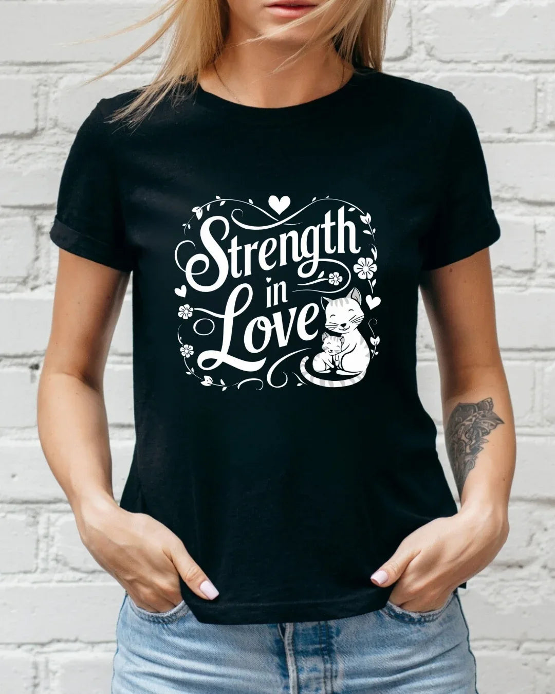Strength In Love Cotton T-Shirt - Billien