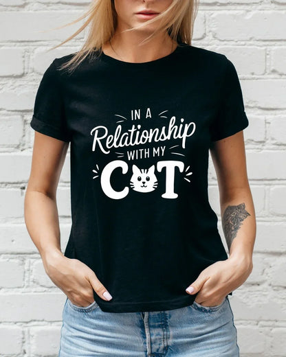 In a Relationship with Cat Cotton Tshirt - Billien