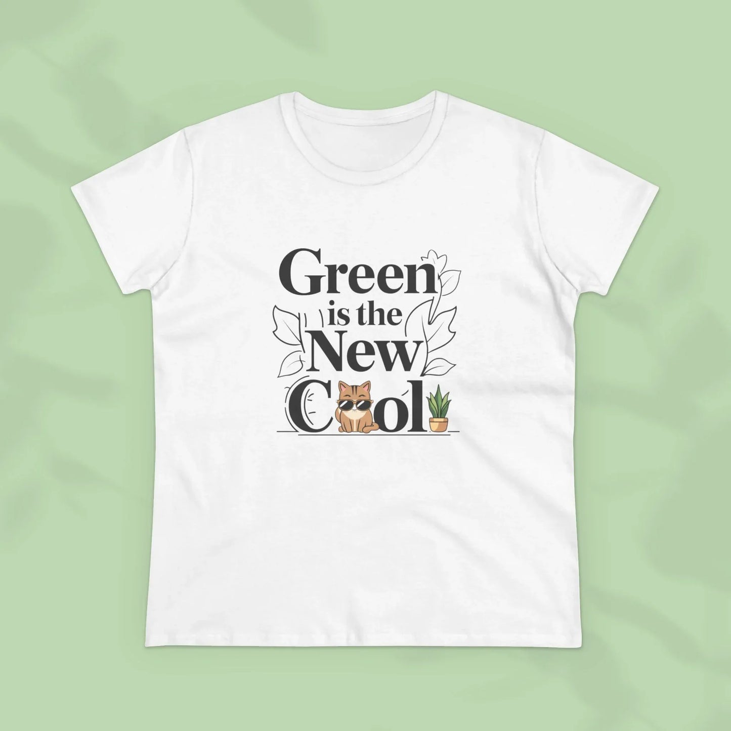 Green Is The New Cool Women Cotton Tshirt - Billien
