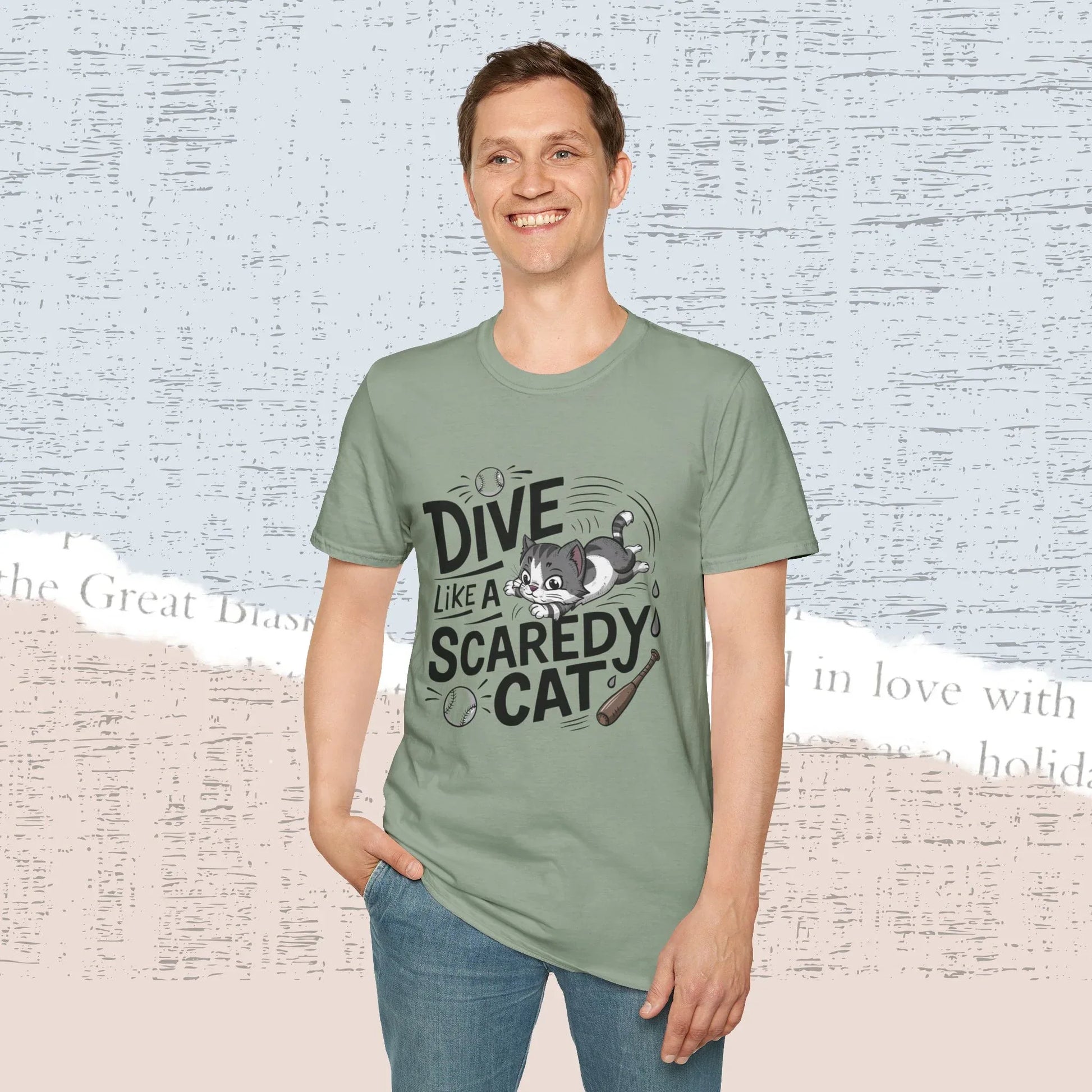 Dive Like Scaredy Cotton Men Tee - Billien