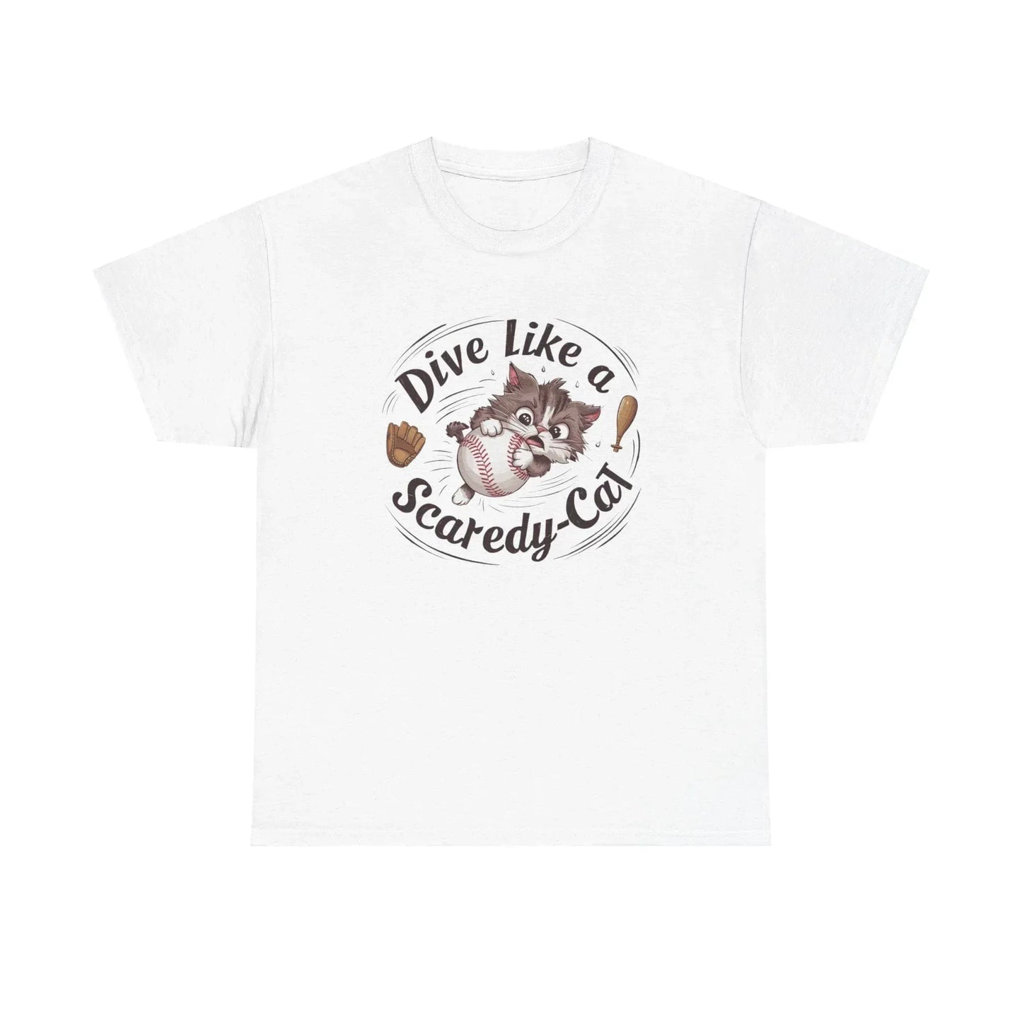 Dive Like Scaredy Cat Baseball Cotton T-Shirts - Billien