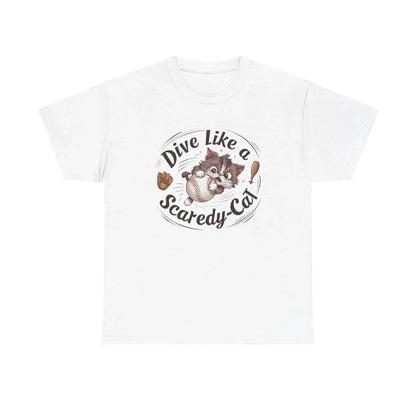Dive Like Scaredy Cat Baseball Cotton T-Shirts - Billien