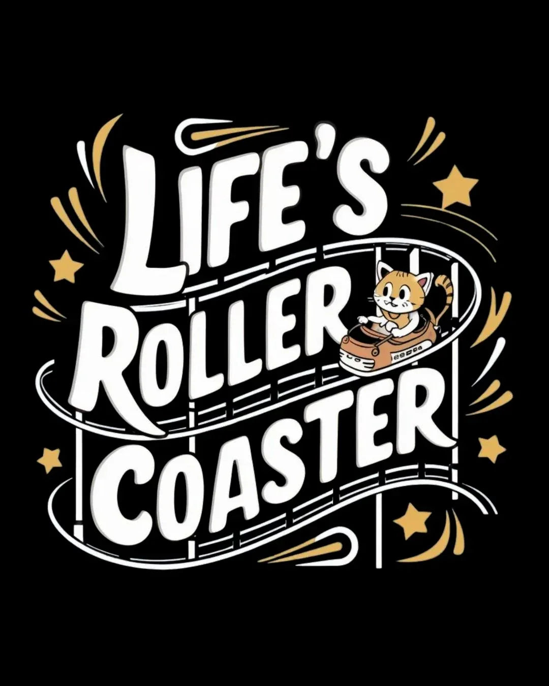 Life Roller Coaster Cotton Tshirt - Billien