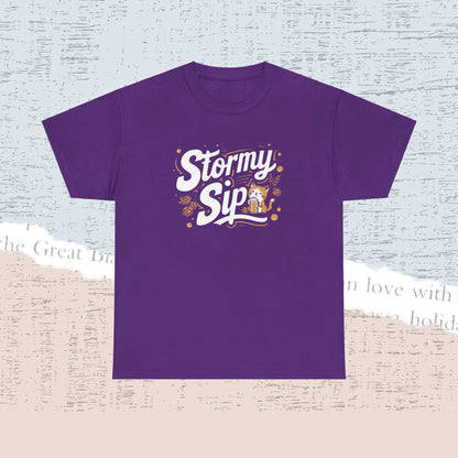 Stormy Sip Cotton Tshirt - Billien