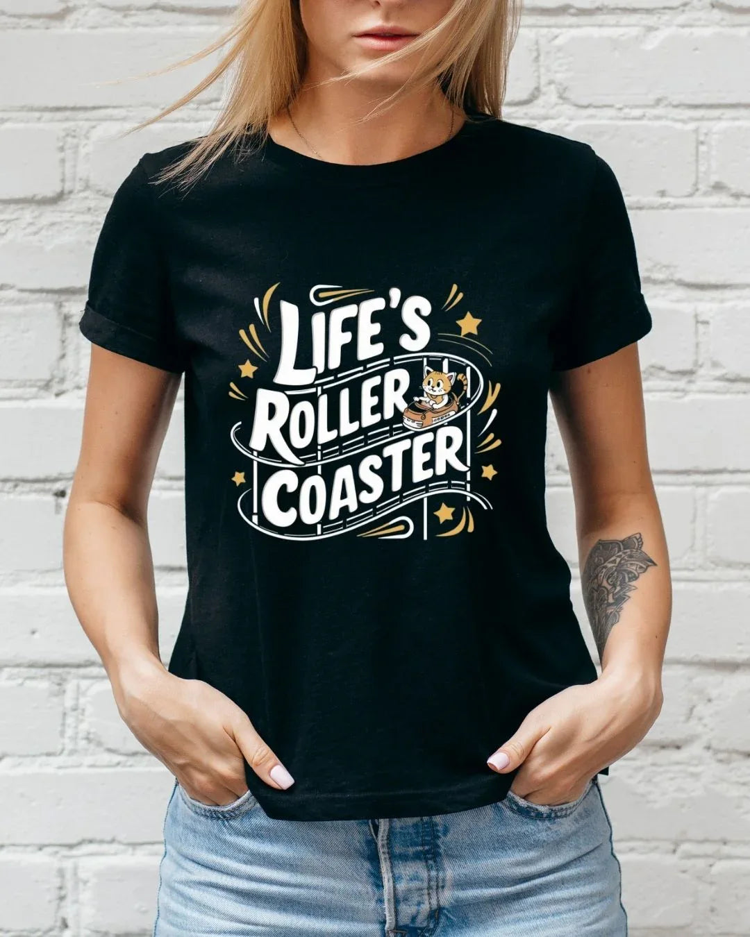 Life Roller Coaster Cotton Tshirt - Billien